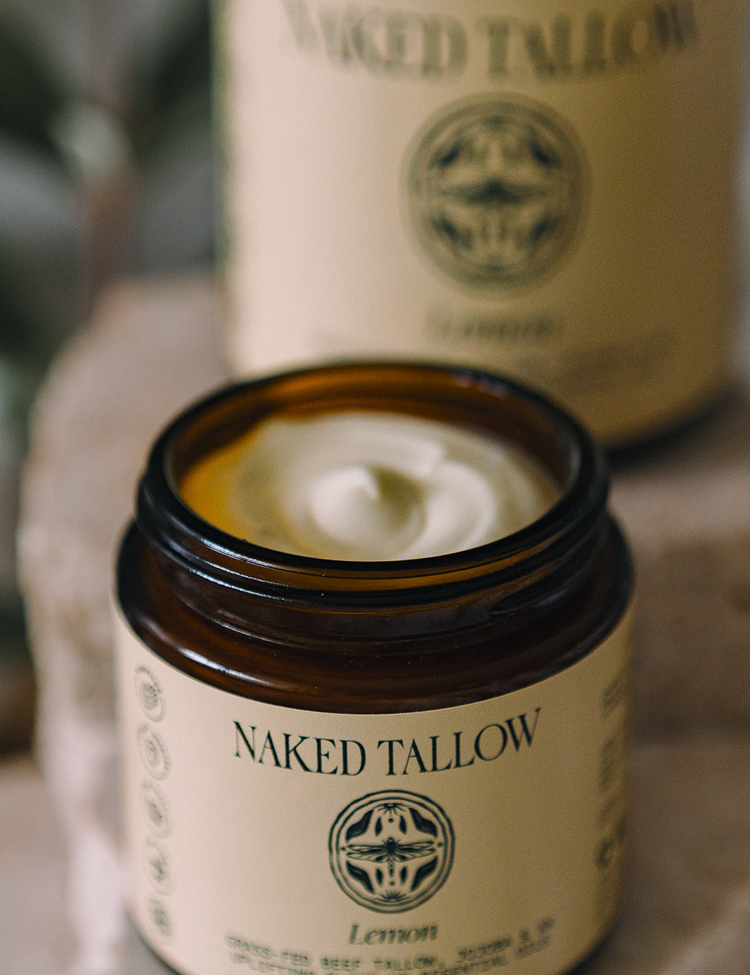 lemon scented beef tallow cream for skincare