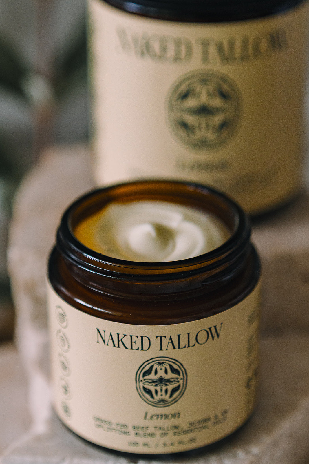 lemon scented beef tallow cream for skincare