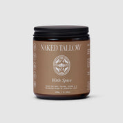 Jar of Naked Tallow with Spice on a light gray background