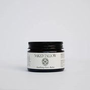 Jar of Naked Tallow Soothing Face Balm on a light grey background - australia made natural beef tallow skincare