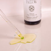 australian made tallow oil on surface made by naked tallow