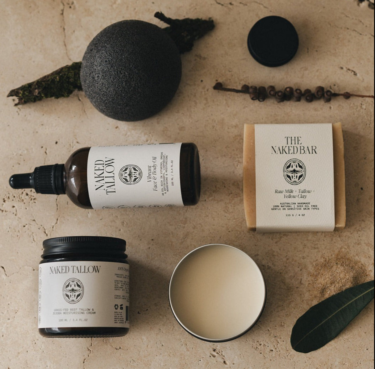 Naked Tallow Skincare Bundle – includes natural tallow-based products for face and body care, crafted in Australia for nourished, radiant skin – perfect gift or complete routine set