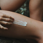whipped tallow cream put on the body after sun exposure for hydration